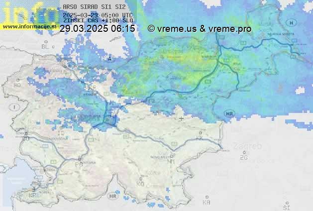 Radarska karta padavin