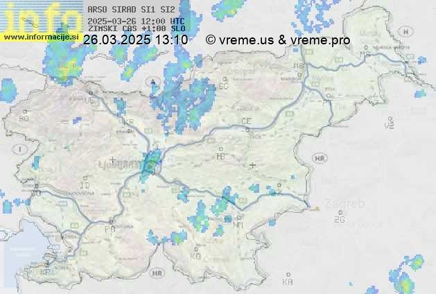 Radarska karta padavin