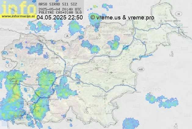 Radarska karta padavin