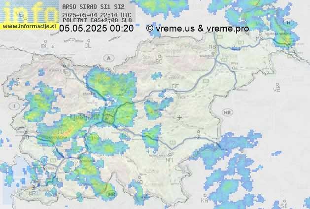 Radarska karta padavin