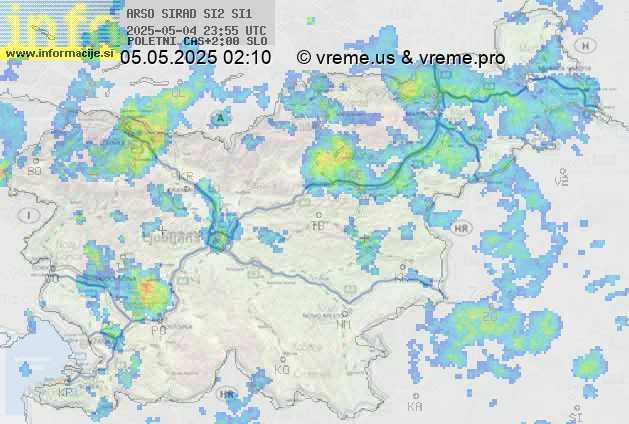 Radarska karta padavin