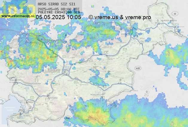 Radarska karta padavin