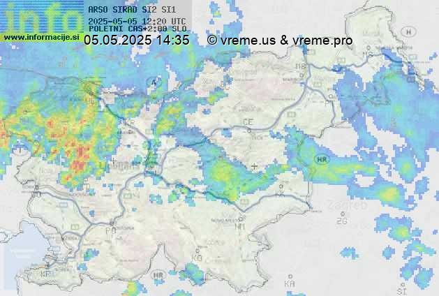 Radarska karta padavin