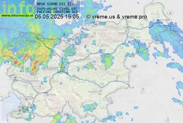 Radarska karta padavin