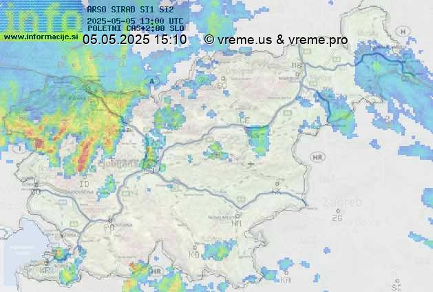 Radarska karta padavin
