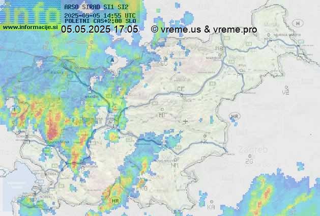 Radarska karta padavin