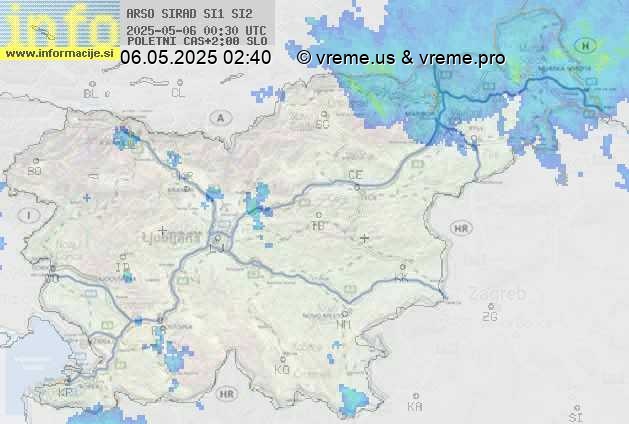 Radarska karta padavin