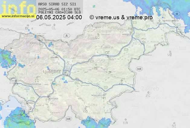 Radarska karta padavin