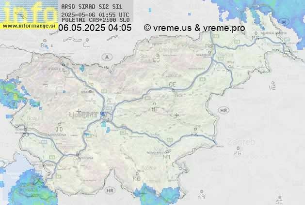Radarska karta padavin