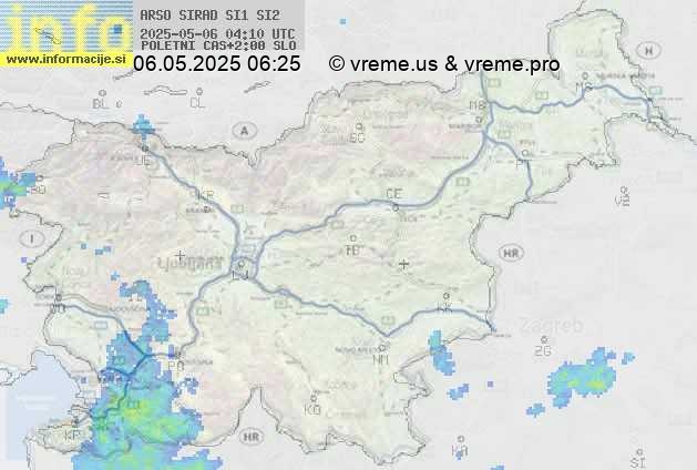 Radarska karta padavin