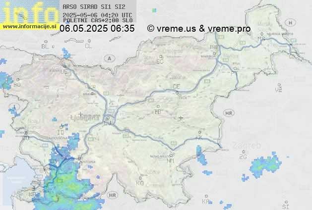 Radarska karta padavin
