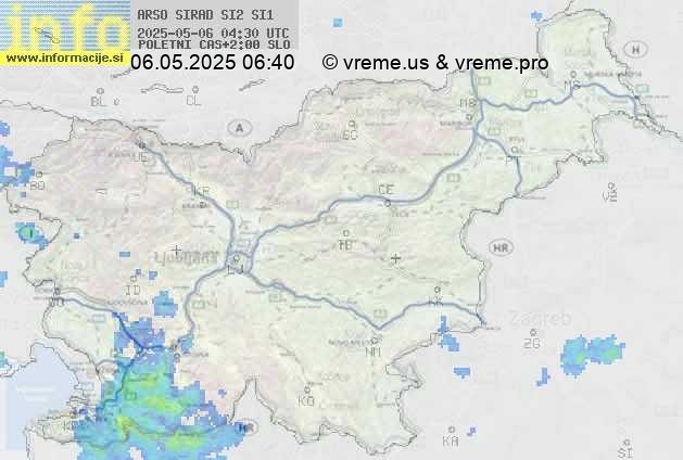 Radarska karta padavin