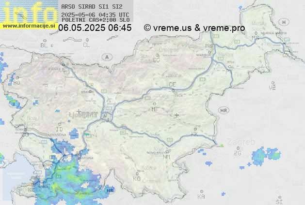 Radarska karta padavin
