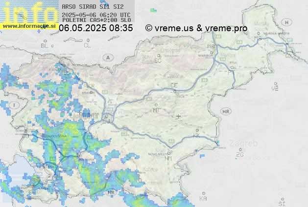 Radarska karta padavin