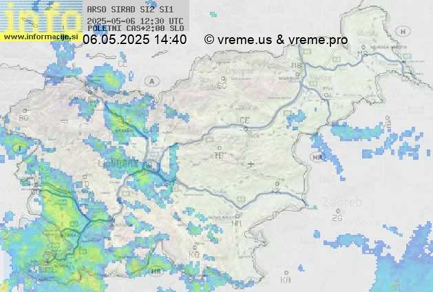Radarska karta padavin