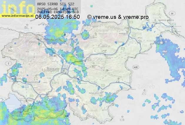 Radarska karta padavin