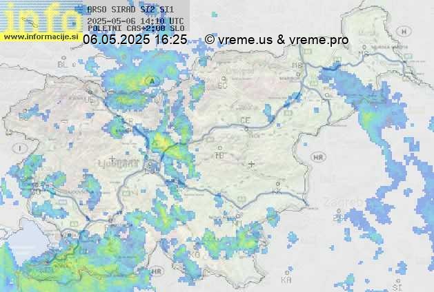 Radarska karta padavin