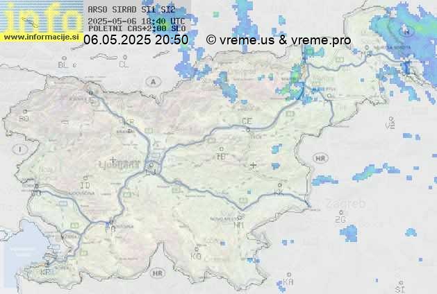 Radarska karta padavin