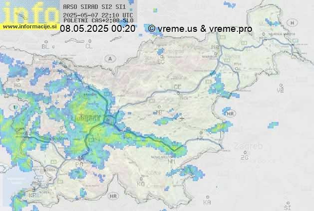 Radarska karta padavin