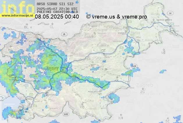 Radarska karta padavin