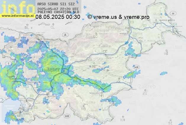 Radarska karta padavin
