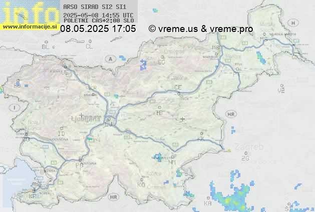 Radarska karta padavin