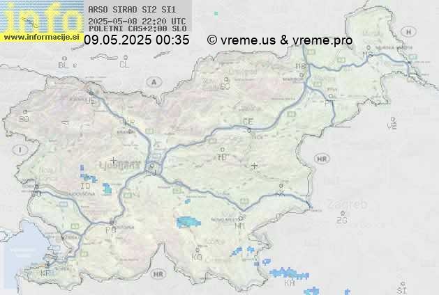 Radarska karta padavin