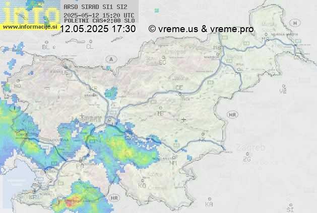Radarska karta padavin