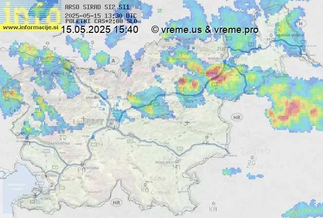 Radarska karta padavin