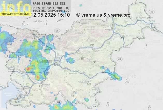 Radarska karta padavin