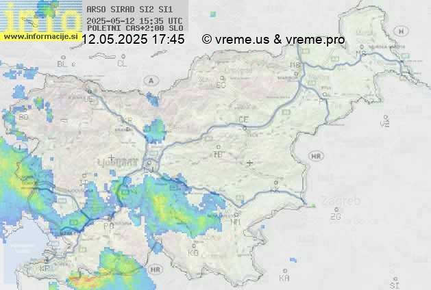 Radarska karta padavin
