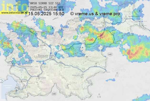 Radarska karta padavin