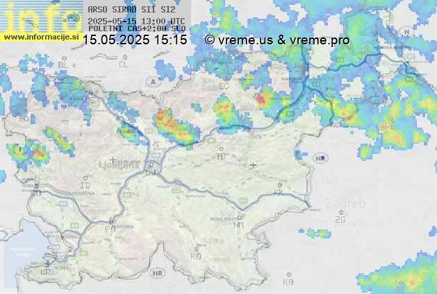 Radarska karta padavin