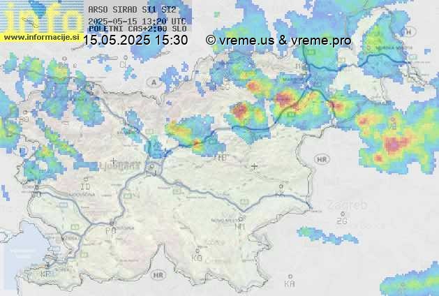 Radarska karta padavin