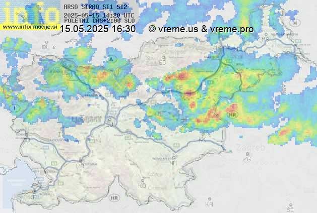 Radarska karta padavin