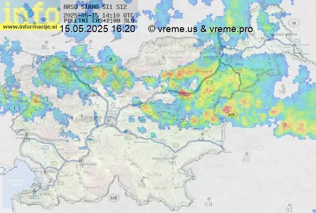 Radarska karta padavin