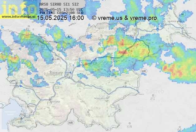 Radarska karta padavin
