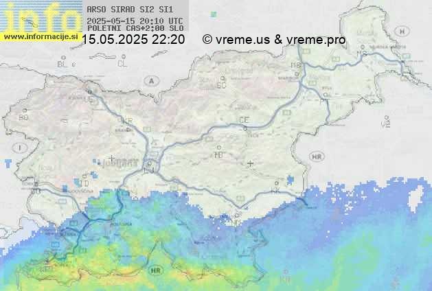 Radarska karta padavin