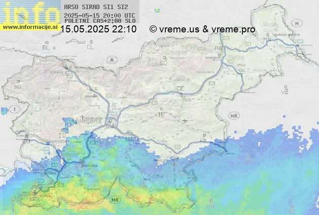 Radarska karta padavin
