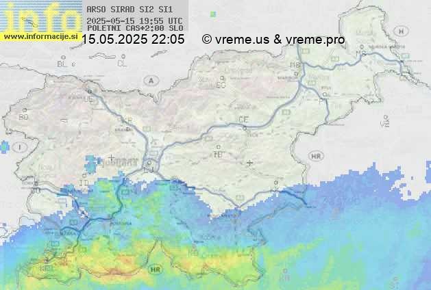Radarska karta padavin
