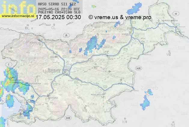 Radarska karta padavin