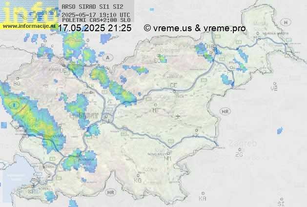 Radarska karta padavin