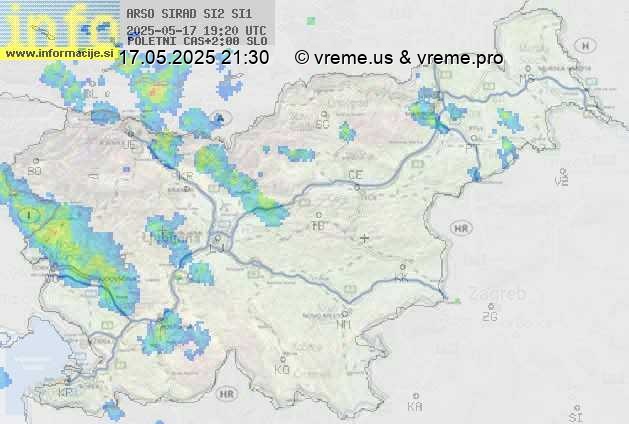 Radarska karta padavin