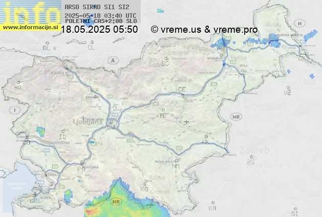 Radarska karta padavin