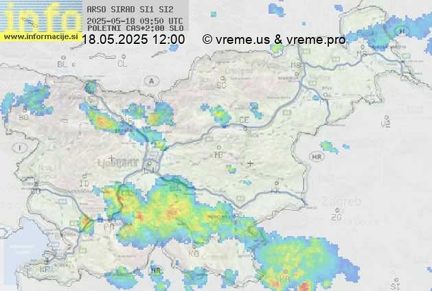Radarska karta padavin