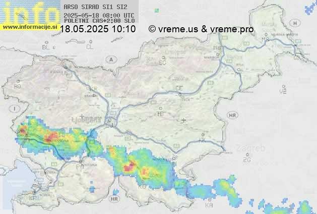 Radarska karta padavin