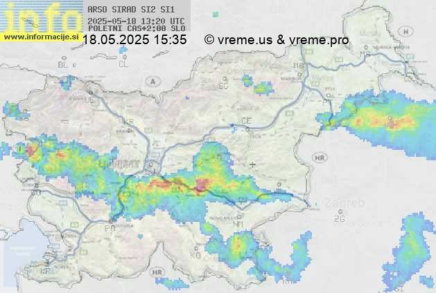 Radarska karta padavin