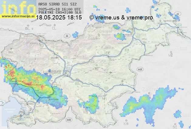 Radarska karta padavin