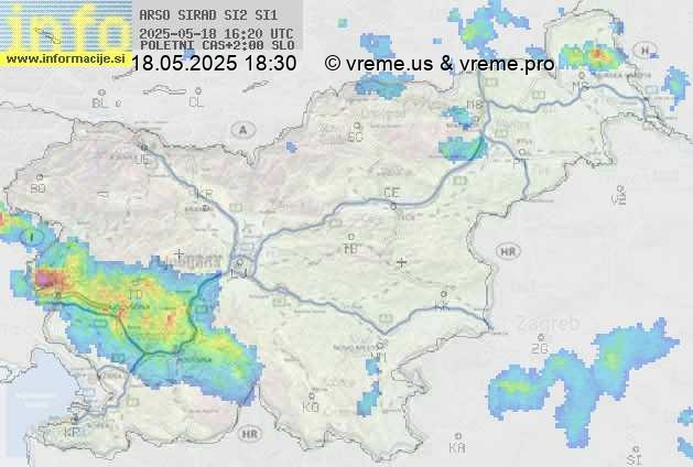 Radarska karta padavin