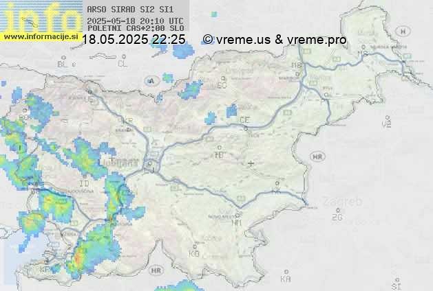 Radarska karta padavin